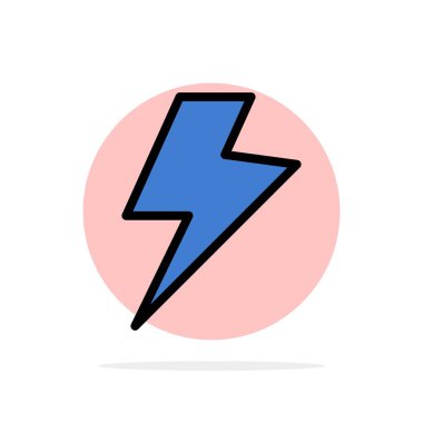 Güç, Şarj, Elektrik Soyut Daire Arka Plan Düz renk Ic