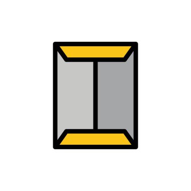 Pencere, Rafta, Dolap, Dolap, Düz Renk Simgesi. Vektör simgesi ba