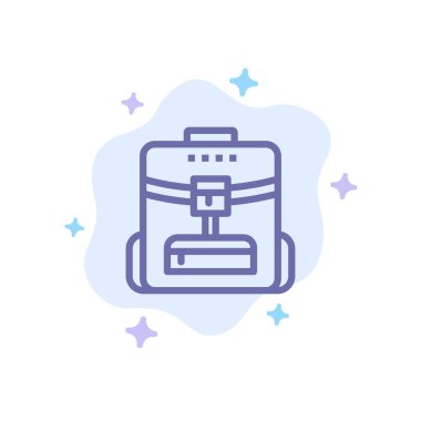 Çanta, Sırt çantası, Okul, Hizmet Mavi Simge Soyut Bulut Backg