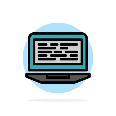 Laptop, Kodlama, Kod, Ekran, Bilgisayar Soyut Daire Backgroun