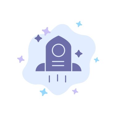 Astronomi, Roket, Uzay MaviSi Simge Soyut Bulut Arka Plan