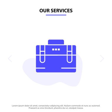 Hizmetlerimiz Çanta, Ofis Çantası, Çalışma, Motivasyon Katı Glyph Ic