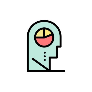 İnsan, Profil, Adam, Şapka Düz Renk Simgesi. Vektör simgesi afiş Te