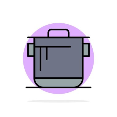 Ocak, Mutfak, Pirinç, Cook Soyut Daire Arka Plan Düz colo