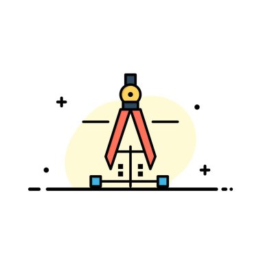 Pusula, Çizim, Eğitim, Mühendislik İş Logo Şablonu.