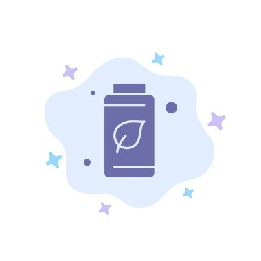 Soyut Bulut Backgroun Üzerinde Şişe, Yeşil, Ağaç, Yeşil Mavi Simge