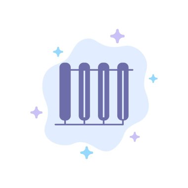 Pil, Isıtıcı, Sıcak, Radyatör, Soyut Cl Üzerinde Isıtma Mavi Simge