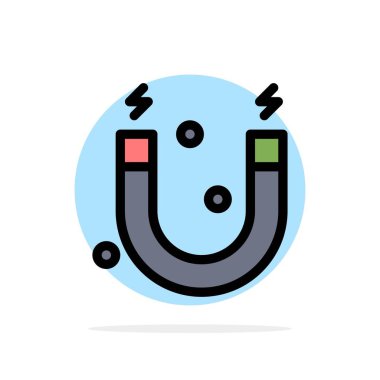 Eğitim, Mıknatıs, Bilim Soyut Daire Arka Plan Düz renk