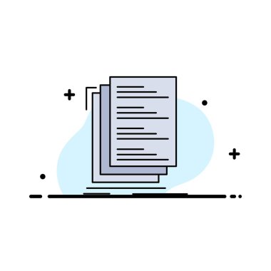 Kod, kodlama, derleme, dosyalar, liste düz renk simge vektör