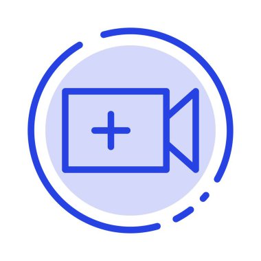 Video, Kamera, Ui Mavi Noktalı Çizgi Simgesi