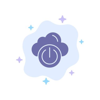 Bulut, Güç, Ağ, Soyut Bulut Backgroun Kapalı Mavi Simge