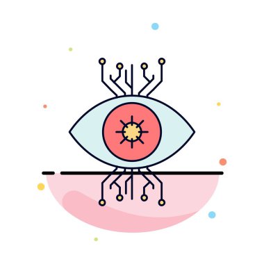 Altyapı, izleme, gözetim, görme, göz Düz Renk