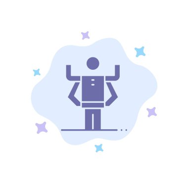 Yetenek, Insan, Multitask, organizasyon mavi Icon soyut CL