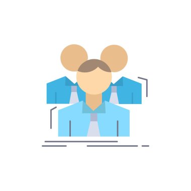 Takım, takım çalışması, İş, Toplantı, grup Düz Renk Simgesi Vektör