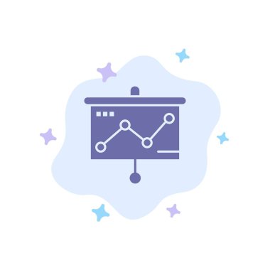 Özet Clou'da Grafik, Sunum, Grafik, Projektör Mavi Simgesi