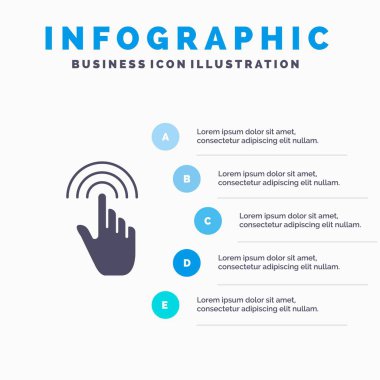 Parmak, Jestler, El, Arayüz, Dokun Katı Simge Infographics 5