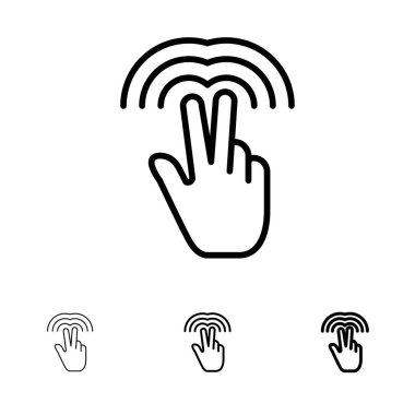 Çift, Jestler, El, Sekme Kalın ve ince siyah çizgi simgesi