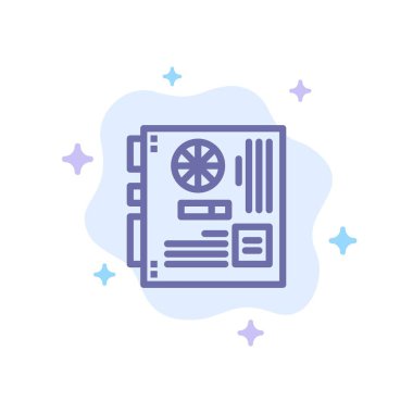 Bilgisayar, Ana, Anakart, Anne, Anakart Mavi Simge Abst doğum