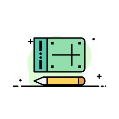 Mobil, Kalem, Online, Eğitim İş Logo Şablonu. Düz C