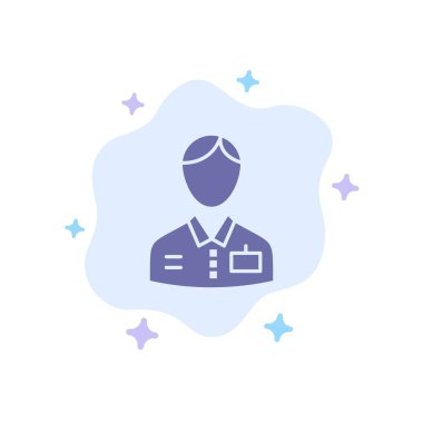 Belboy, belboy, kapıcı, otel, soyut bölümdeki Servis Mavi Simgesi 