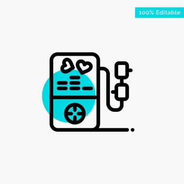 Mp3, Aşk, Kalp, Düğün turkuaz vurgulamak daire noktası Vecto