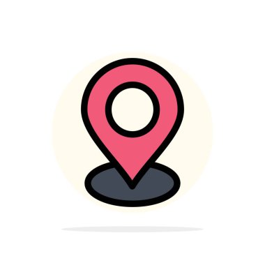 Konum, Harita, İşaretçi, Pin Soyut Daire Arka Plan Düz renk