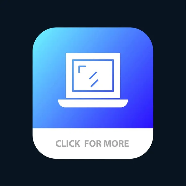 Web, Diseño, Botón de la aplicación móvil del ordenador portátil. Android e IOS Glyph Ver — Vector de stock