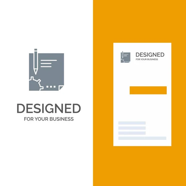 Contrat, Document, Fichier, Page, Papier, Signer, Signature Gris Logo D — Image vectorielle