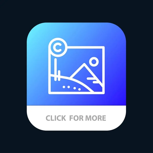 Kunstwerk, Geschäft, Urheberrecht, urheberrechtlich geschützte mobile App-Taste. und — Stockvektor