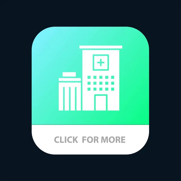 Conception d'icône d'application mobile médicale, hôpital, bâtiment, clinique — Image vectorielle