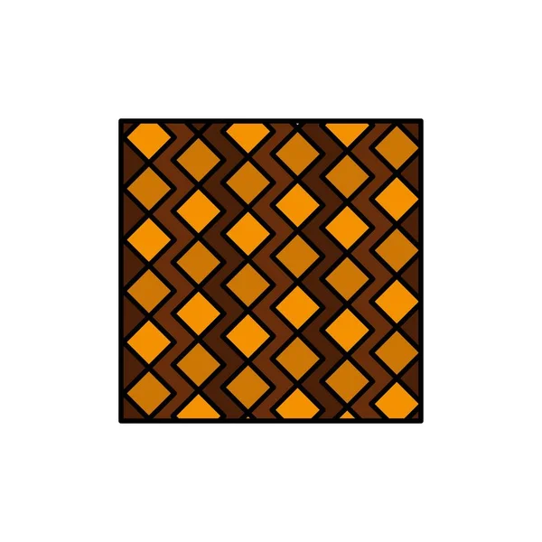 Fliesen, Boden, Platte, Quadrat, Streifen, Fliesen, Wand flache Farbe Symbol — Stockvektor