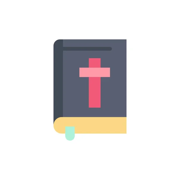 Bijbel, boek, Pasen, religie platte kleur pictogram. Vector Icon Bann — Stockvector