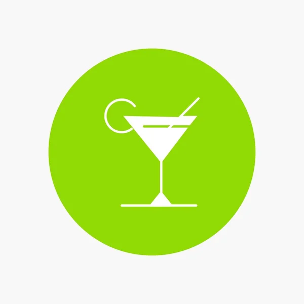 Cocktail, SAP, citroen wit glyph-pictogram — Stockvector