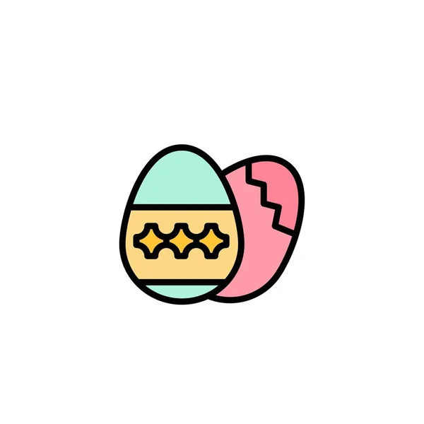 Osterei, Ei, Urlaub, Urlaub Business Logo-Vorlage. flach — Stockvektor