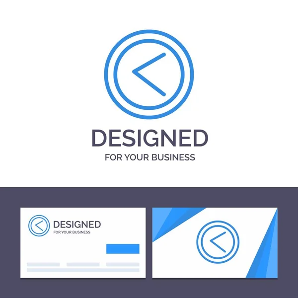 Kreativer Pfeil für Visitenkarte und Logo-Vorlage, Schnittstelle links, — Stockvektor