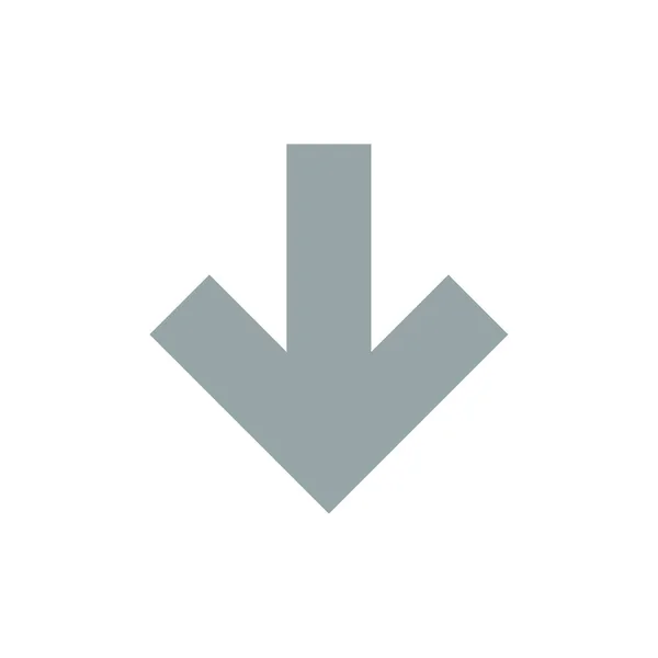 Flèche, vers le bas, dos Icône de couleur plate. Modèle de bannière d'icône vectorielle — Image vectorielle