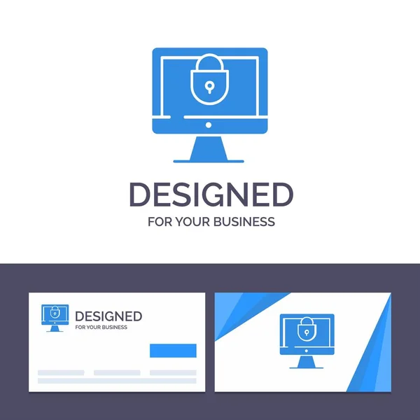 Creative Business Card and Logo template Ordinateur, Internet, Loc — Image vectorielle