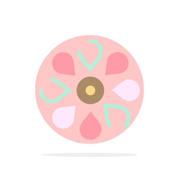 Květ, Sun Flower, květinové, přírodní, jarní abstraktní kruh — Stockový vektor
