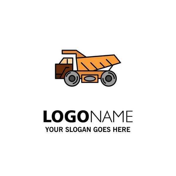 Truck, Trailer, Transport, Construction Business Logo Template. — Stock Vector