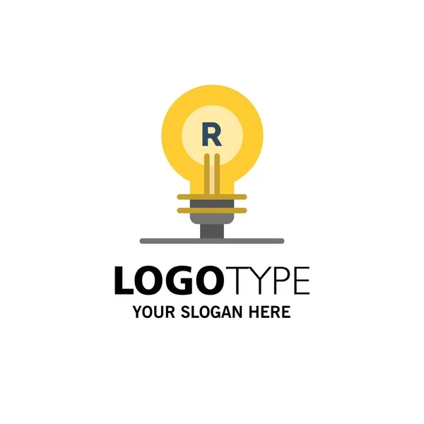 Brand, Concept, Genuine, Idea, Logo Business Logo Template. Flat