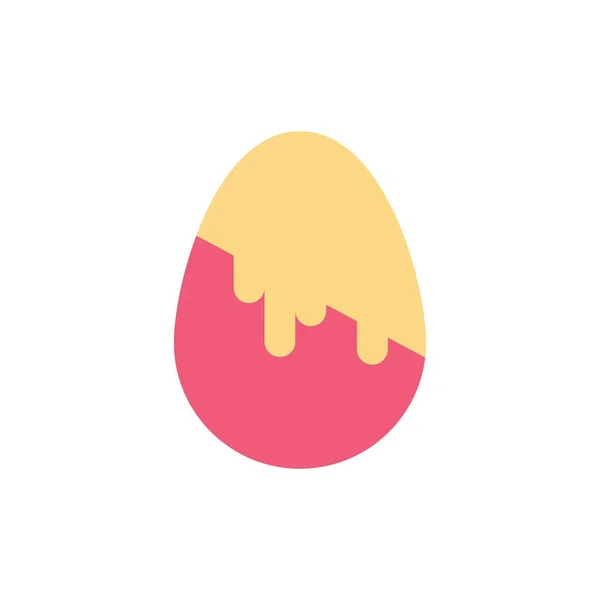 Decorazione, Pasqua, uovo di Pasqua, uovo piatto a colori icona. Vettoriale ico — Vettoriale Stock