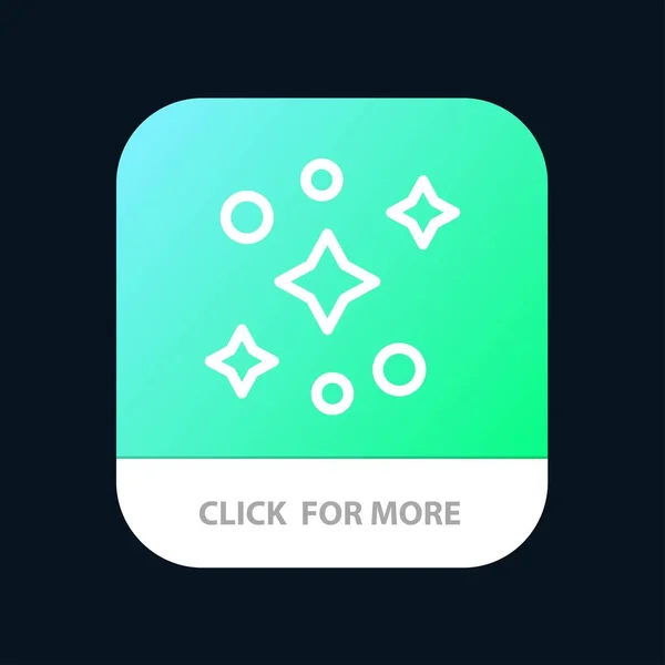 Кнопка Galaxy, Space, Stars Mobile App. Android и IOS Line Ver — стоковый вектор