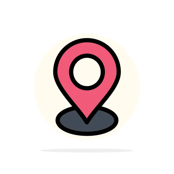 Местонахождение, карта, маркер, Pin Abstract Circle Background Плоский цвет — стоковый вектор