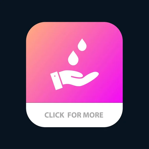 Gereinigt, Wasser, Energie, Macht mobile App-Taste. Androide und io — Stockvektor