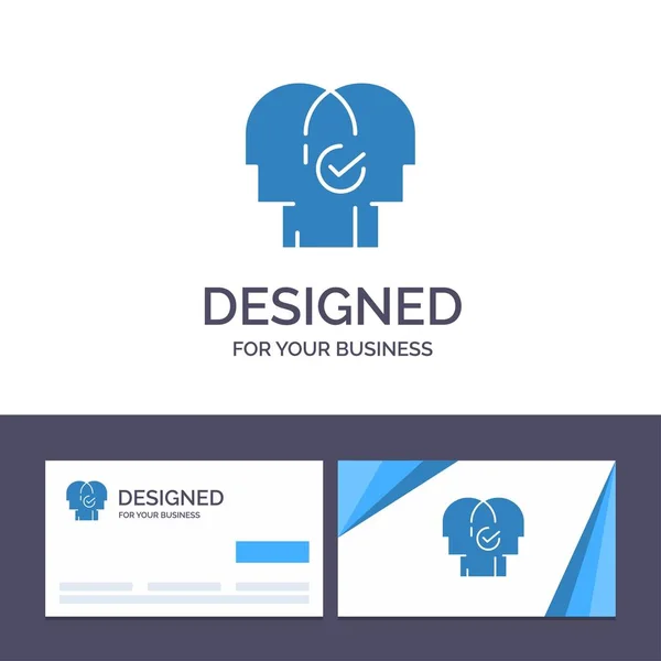 Creatief visitekaartje en logo sjabloon Business, Human, modern — Stockvector