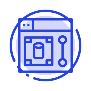 Web, Tasarım, Tasarımcı, Araç MaviSi Noktalı Çizgi Simgesi