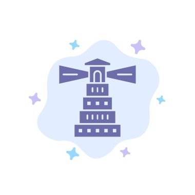 Soyut bulut arka planda Web mavi simge