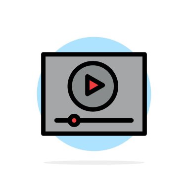 Video, oyun, Online, pazarlama soyut daire arka plan düz c