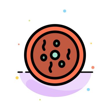 Kimya, Çanak, Petri, Bilim Soyut Düz Renk Simge Templat