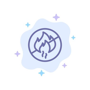 No Fire, No, Fire, İnşaat Mavi Simge Soyut Bulut Geri